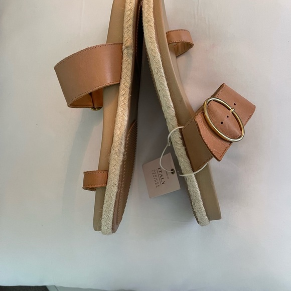 Never WornSofia Milano Italian Leather Slip on Sandals size 8.5 - Picture 2 of 5